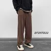 Pantalon homme printemps marron/noir velours côtelé mode rétro décontracté Streetwear ample Hip Hop droit s pantalon M-2XL Y2302