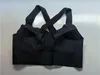 Yoga-outfit Women Fitness Bra Crop bovenkant Zipper strakke Sport Plus Maat verstelbare riem Gym Versterkte anti-riem borstkussen