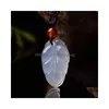 Подвесные ожерелья натуральные нефрит гуньян белый пикат Будда ожерелья капля доставка 202 dhexf