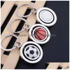 Key Rings 3D Sports Rotating Football Ring Basketball Souvenirs Golf Pendant Metal Gifts Hip Hop Jewelry Woman 3355 Q2 Drop Delivery Dh2Ds