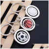 Portachiavi 3D Sport Rotante Anello da calcio Pallacanestro Souvenir Ciondolo da golf Regali in metallo Gioielli hip-hop Donna 3355 Q2 Drop Delivery Dh2Ds