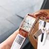 Luksusowe wtyczki w prostokąt damskich najlepsze marka Diamond Designer moda dama zegarek zegarek skórzany pasek kwarcowy na rękę dla kobiet