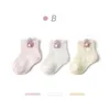 Socks 3Pairs/lot Spring Summer Baby Soft Mesh Thin Cotton Models Kid Boys Girls Cute Cartoon Breathable Non-slip Short Tube Sock