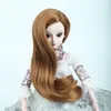 人形allaosify 13 14 bjd wig bjdsd人形アクセサリー230211の黒い髪