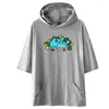 Men's T Shirts Terminal Montage 2D Men/Women Hooded Tshirt Solid Color T-shirts Summer Short Sleeve