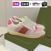 Con scatola Designer Sneakers Scarpe Screener italiano Scarpe casual Uomo Donna Sneakers Classica pelle vintage Web Sneaker beige ebano g qI