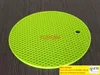 Fedex DHL Kitchen Round silicone trivet mat heat resistant pan holder Mat 10 colors100pcslot