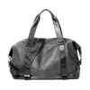 Duffel Bags Casual Men Waterproof PU Leather Big Travel Luxury Large Capacity Portable Boy Shoulder Bag Unisex Handbag Duffle