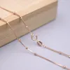 Catene AU750 Necklace in oro rosa Pure 18K da 1,8 mmW per perle a catena del collegamento a catena 17,7 "L