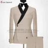 Mens Suits Blazers Luxury Formal Black Wedding Men Set Set Slim Fit Groomsmen Groom Tuxedo White Designs Shiny Shawl Lapel Blazer Pants 2st 230213