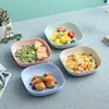 Bowls Square 4Pcs Useful Portable Spit Bone Dish Thicken Snack Tray One-piece Molding For Restaurant