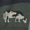 Мужские свитера Harajuku Vintage Prairie Cow Pattern вязаная кардиганская свитер уличная одежда. Стоичная вязаная куртка Jemi22 Jemi22