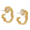 Klassische Perlen-Wasser-Wellen-Ohrringe für Damen, französischer Stil, Internet-Berühmtheit, personalisierte Ohrhänger, neue trendige einfache Ohrringe