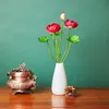 Decorative Flowers & Wreaths Zen Mini Artificial Fake Lotus Bud Silk Plastic Flower Wedding Home Floral Decor Decorations Festive Party Supp