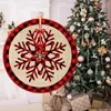 Christmas Decorations Tree Skirt Snowflake Plaid Carpet Ornament Party Decoration Supply