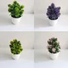 Decorative Flowers Artificial Plants Green Bonsai Small Tree Pot Fake Flower Potted Ornaments For Home Garden Decoration Wedding Party