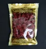 Förpackningspåse 100 st transparent ziplock säckar Plastispåsar Återanvändbara klara dragkedja Guld tryckt matlagringssäck