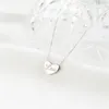 Chaînes 925 Silver Neckalce Sweet Letter Love Heart Sterling Colliers pour femmes