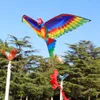 Perroquet 3d ligne unique avec queue et poignée, cerf-volant pour enfants, oiseau volant, jouet interactif d'extérieur pour enfants et adultes
