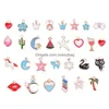 Charms 30Pcs/Set Enamel Animal Moon Star Fruit Pendant Craft For Diy Jewelry Bracelet Necklace Making Drop Delivery 202 Dheis