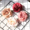 Decorative Flowers 2pcs White Rose Artificial Silk Flower Heads Scrapbooking For Home Wedding Birthday Decoration Fake