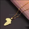 Hanger kettingen anniyo hiphop stijl Africa map gouden kleur sieraden voor vrouwen mannen Afrikaanse kaarten sieraden geschenken drop levering hangers dhjyg