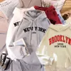 Мужские толстовка толстовок Boston Brooklyn Pritter Print Print Hoodie Pave Негаба