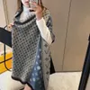 Bufanda de Cachemira de lujo para mujer de gama alta para otoño e invierno engrosada cálida al aire libre chal babero moda clásica