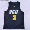 كرة السلة قمصان VCU كرة السلة Jersey NCAA College De'riante Jenkins Marcus Evans Marcus Santos-Silva Issac Vann Corey Douglas Mike'l