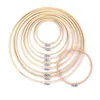 DIY Embrodery Hoop Tool Art Craft Cross Stitch Chinese Circle Round Bamboo Frame Wood Sewing Tools