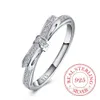 Кольца полосы высококачественных 925 серебряных колец стерлингов для женщин изящный изысканный кольцо кристаллического кольца Crawnot Cz Argent 925 Anillos Mujer G230213