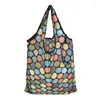 Shopping Bags 1 PC Stylish Foldable Bag Large Capacity Reusable Eco-friendly Waterproof Durable Tote Grocery