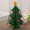 Christmas Decorations Creative Wooden Tree DIY Holiday Gifts Craft 6Pieces Of