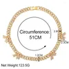 체인 12mm 힙합 핑크 쿠바 체인 나비 펜던트 목걸이 여성 블링 라인 스톤 초커 패션 보석 파티 선물