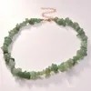 Ras du cou irrégulière pierre collier pour femmes vert 2023 mode bijoux court femme clavicule chaîne Simple