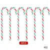 Décorations de Noël 6/10pcs Décor Plastique Candy Cane Béquilles colorées Arbre Cadeau 2023 Année Pendentif de Noël