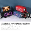 Portable Speakers TG333 30W Caixa De Som Bluetooth Speaker Dual Music Player Card Outdoor Wireless Subwoofer RGB Colorful Light with FM Radio AUX Y2212