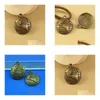 Charms 300 st global Map Charm Antique Brass Earth Pendant Globe Pärlor Pendants 15mm Round Drop Delivery 202 DHF5O