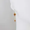 Dangle Earrings 2 Pieces (One Pair) Gold Plated Brass Semi-Precious Synthetic Stone Fashion Jewelry Earring (BE18)