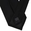 Bow bağları Yüksek kaliteli 2023 moda erkekler iş 8cm siyah mavi ipek kravat düğün tasarımcılar için marka hediye kutusu ile