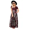 Ethnic Clothing Summer Dresses For Women 2023 African Spring Elegant Dinner Gown Flowers Printed Dashiki Long Dress Ladies