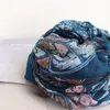 Scarves 2023 Est Voile Leaf Print Shawls Wrap Women Long Soft Floral Beach Scarf Hijab