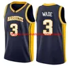 Сшитая майка NCAA Джерси Dwyane 3 Wade Basketball Jerseys Mens NCAA Jersey Embroidery