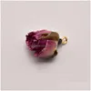 Charms Rose Red Epossidica Fiore Reale Orecchino Fare Forniture Per Gioielli Pendenti Ja0343 Drop Delivery 202 Dhhc3