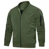 Heren Jackets Kwaliteit Bomber Solid Slim Casual Jacket Men Spring Herfst Outerwear Sportswear Mens voor mannelijke jassen