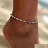 Anklets Creative Personality Devils Eye Anklet Summer Fashion Colorf Blue Eyes Beach Sieraden Groothandel Drop Delivery 202 DHVJW