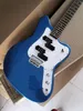 Guitare électrique bleu métal 12 cordes avec touche en palissandre 21 frettes personnalisables