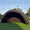 9x4,5 m utomhus svart uppblåsbart scentält takbås Air Concert Shelter Dome Marquee Cover till salu med fläkt gratis fartyg