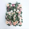 Decorative Flowers 40 60cm Luxury Customize Silk Hydragea Artificial Flower Wall Panel Grass Base DIY Backdrop Wedding Arch Decor Art