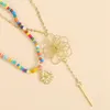 Choker 2023 Women Pendant Necklace Fashion Flower Beaded For Vintage Multi Layer Jewelry Collar